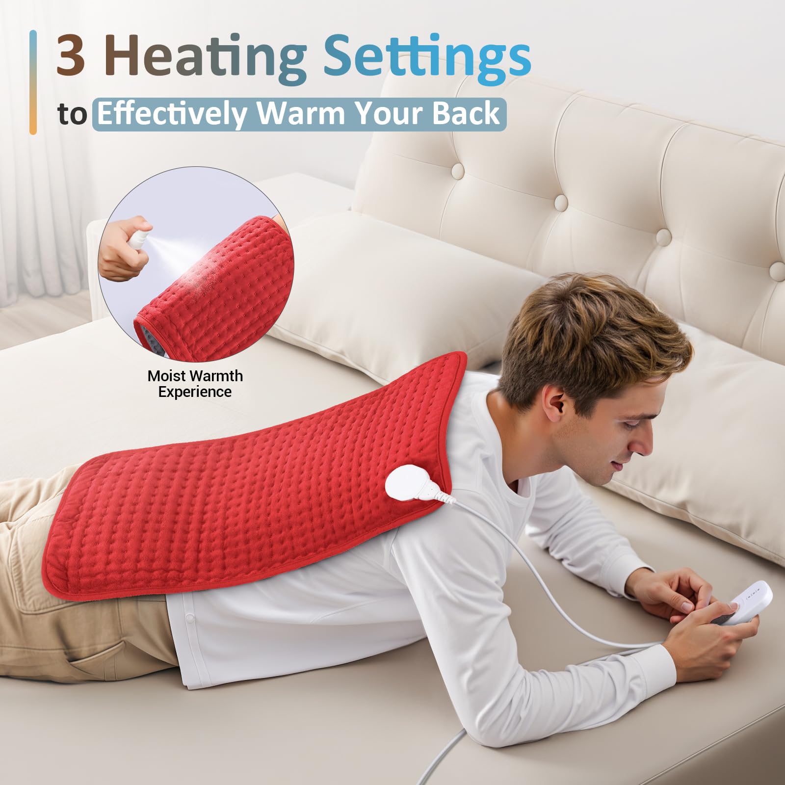 Comfytemp heating pad leg knee warmth supports tired joints after activity.