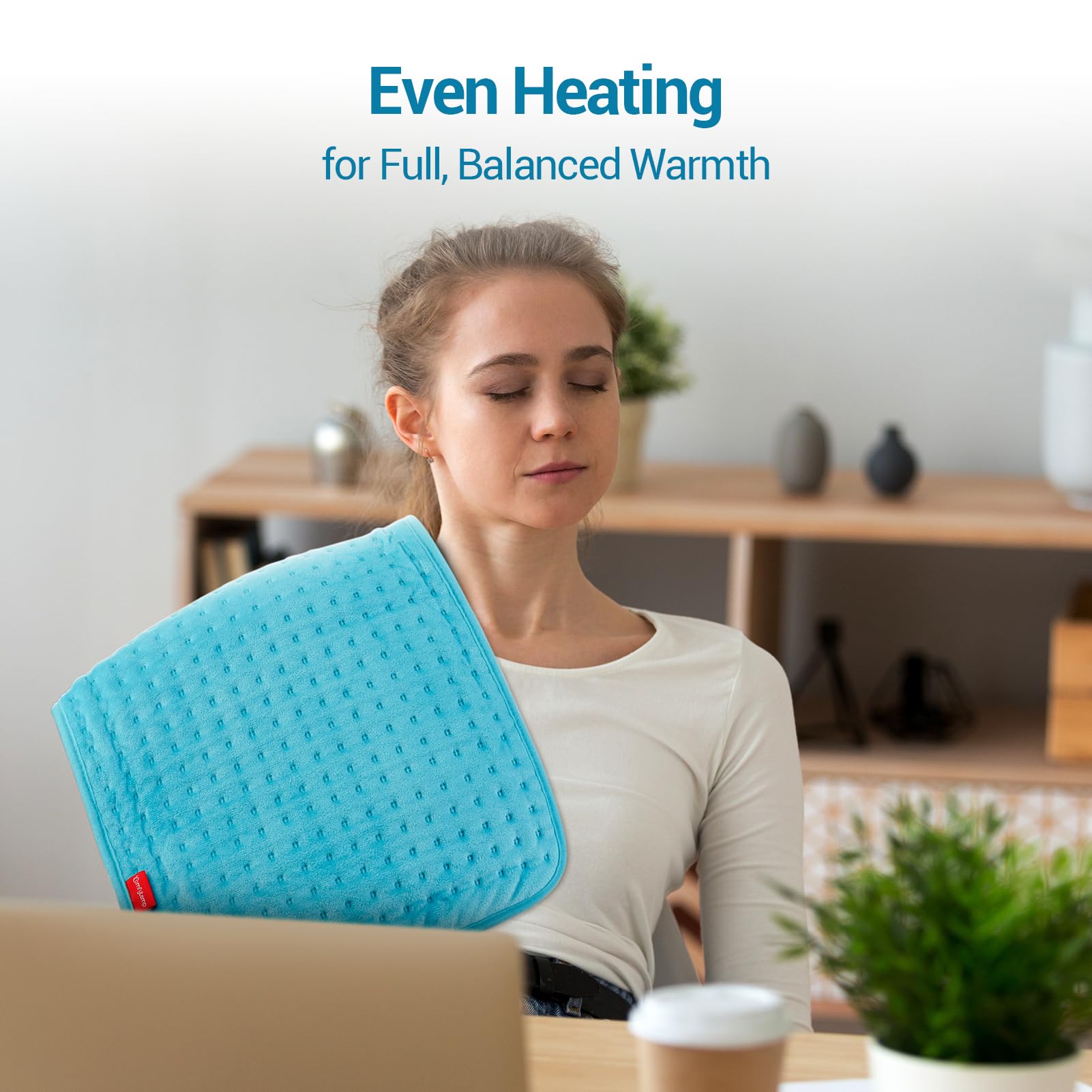 Comfytemp moist heat option uses light misting for deeper warmth.