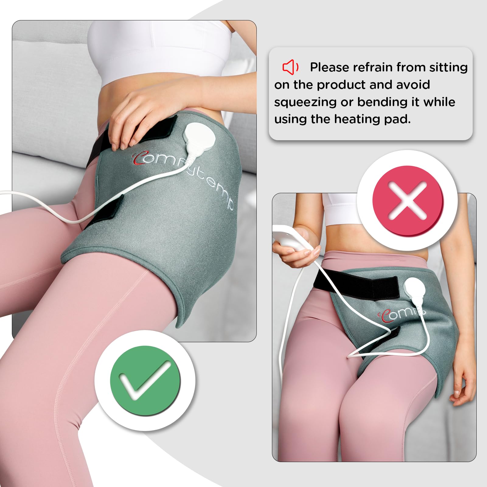 Comfytemp hip pad size S/M fits most users comfortably.
