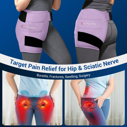Comfytemp hip wrap with adjustable straps for secure hands-free wear.