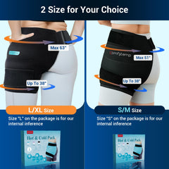 Comfytemp hip wrap gel density stays pliable for longer cooling sessions.