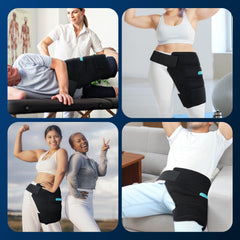 Comfytemp hip wrap suitable for post-surgery recovery with versatile heat or cold therapy.