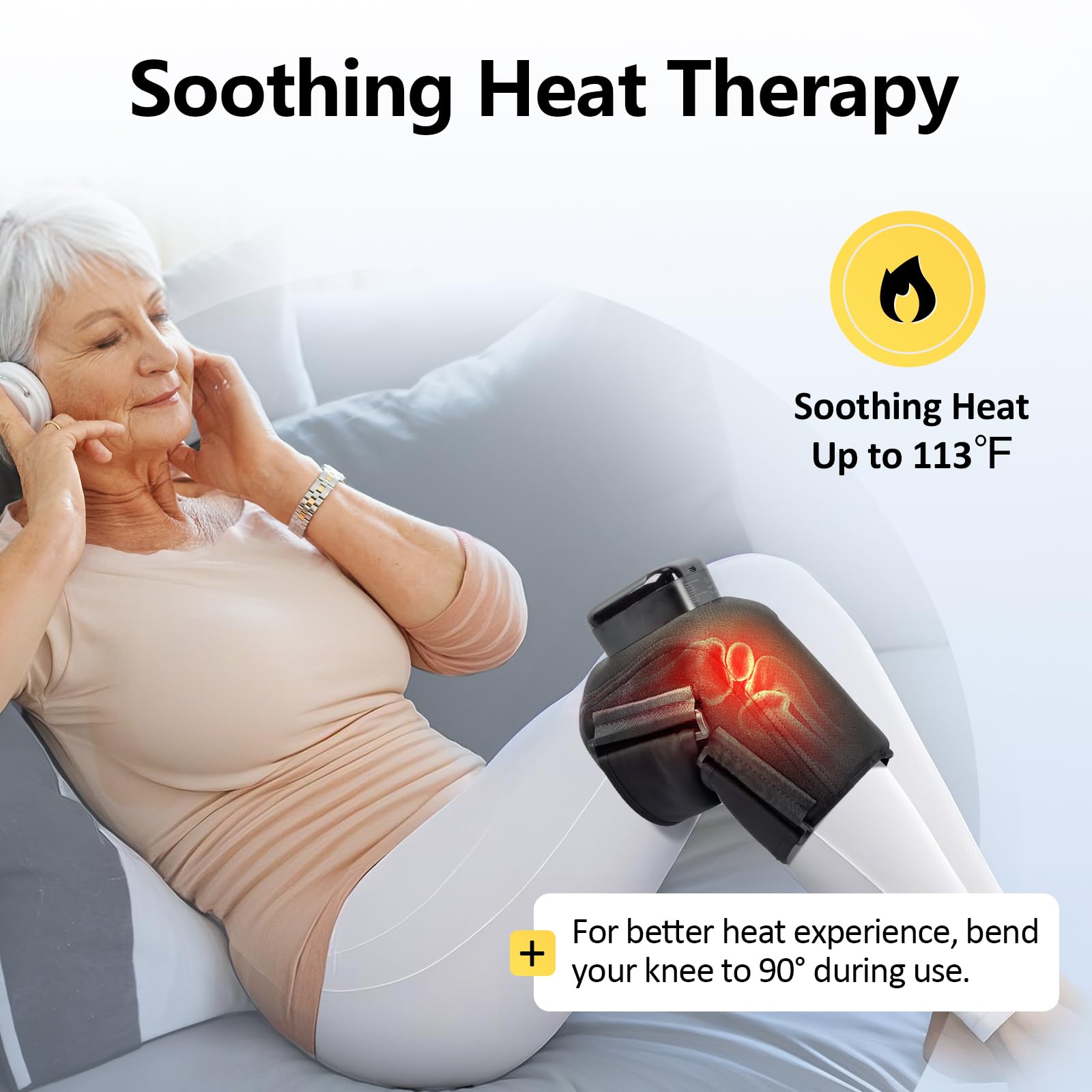 Adjustable straps secure the Comfytemp K1006 during use