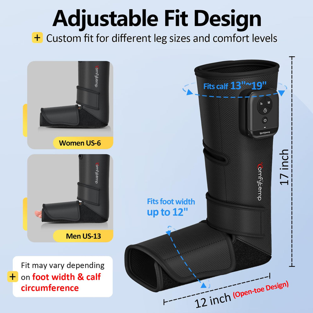 Comfytemp K1011 adjustable straps show secure fit for most legs.