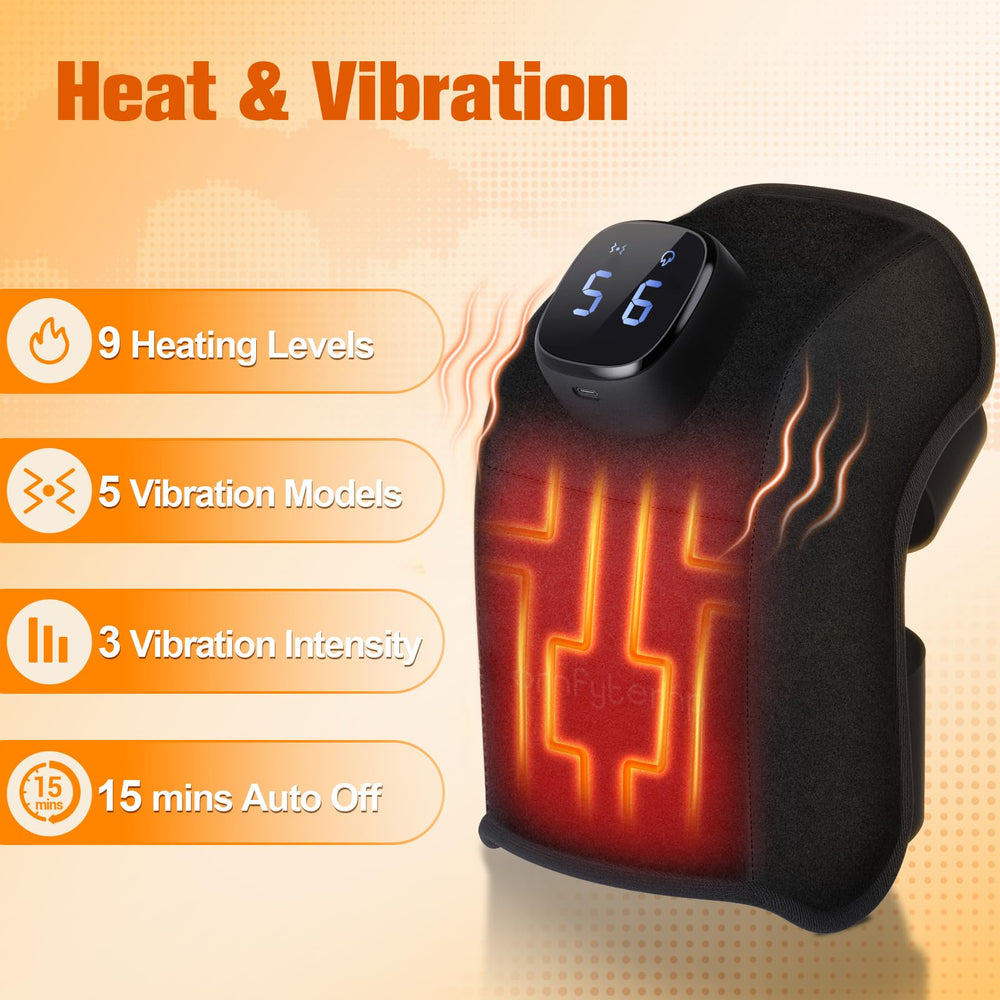 Comfytemp knee massager showing gentle heat for daily knee comfort.