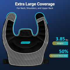 Two adjustable straps secure the wrap for a snug fit during treatment.