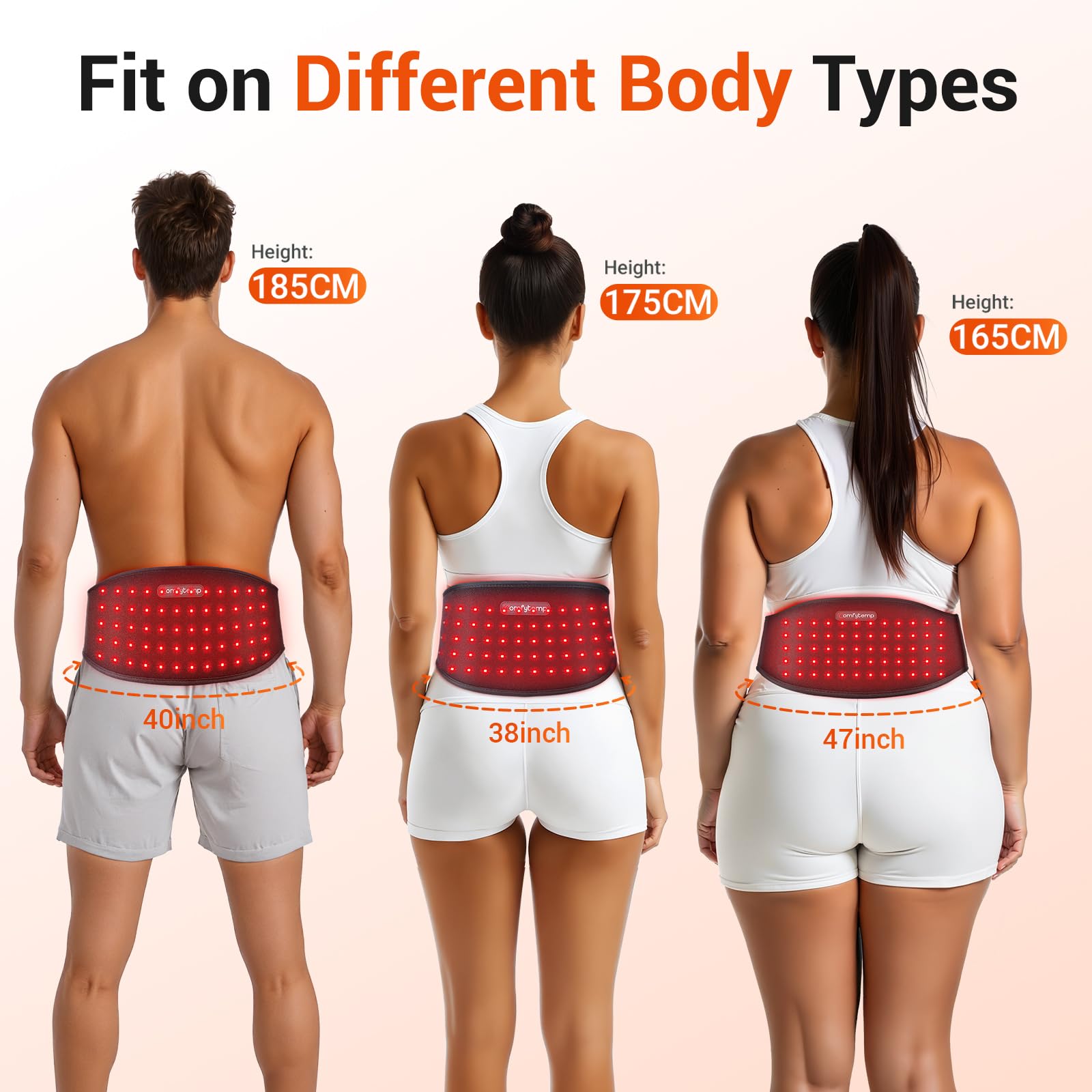 Comfytemp portable therapy belt ready for travel, home, or office use.
