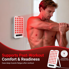 Dual-chip 660nm and 850nm deliver visible red light and near-infrared for joints.