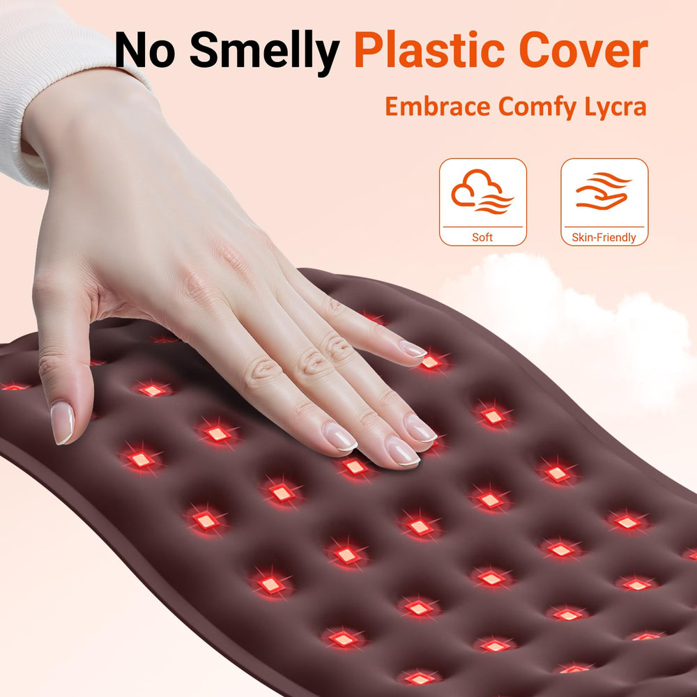 Comfytemp red light wrap made of soft lycra for breathable comfort.