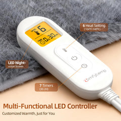 Comfytemp seven timer options allow flexible warming sessions.