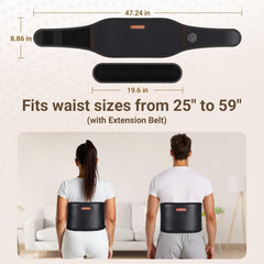 Comfytemp slim belt silhouette lies unobtrusively under clothing.