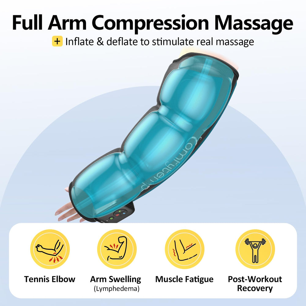 Comfytemp smart app control for customizable arm massage sessions.