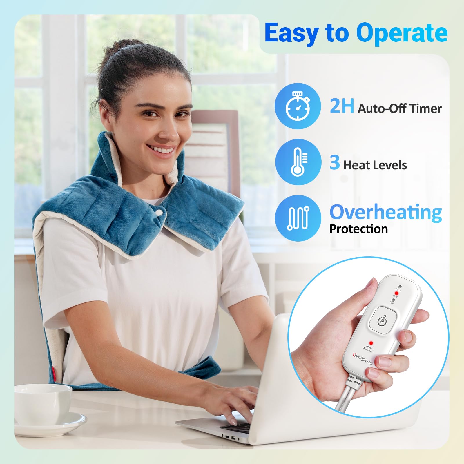Comfytemp cloud-soft fabric feels gentle against skin during use.
