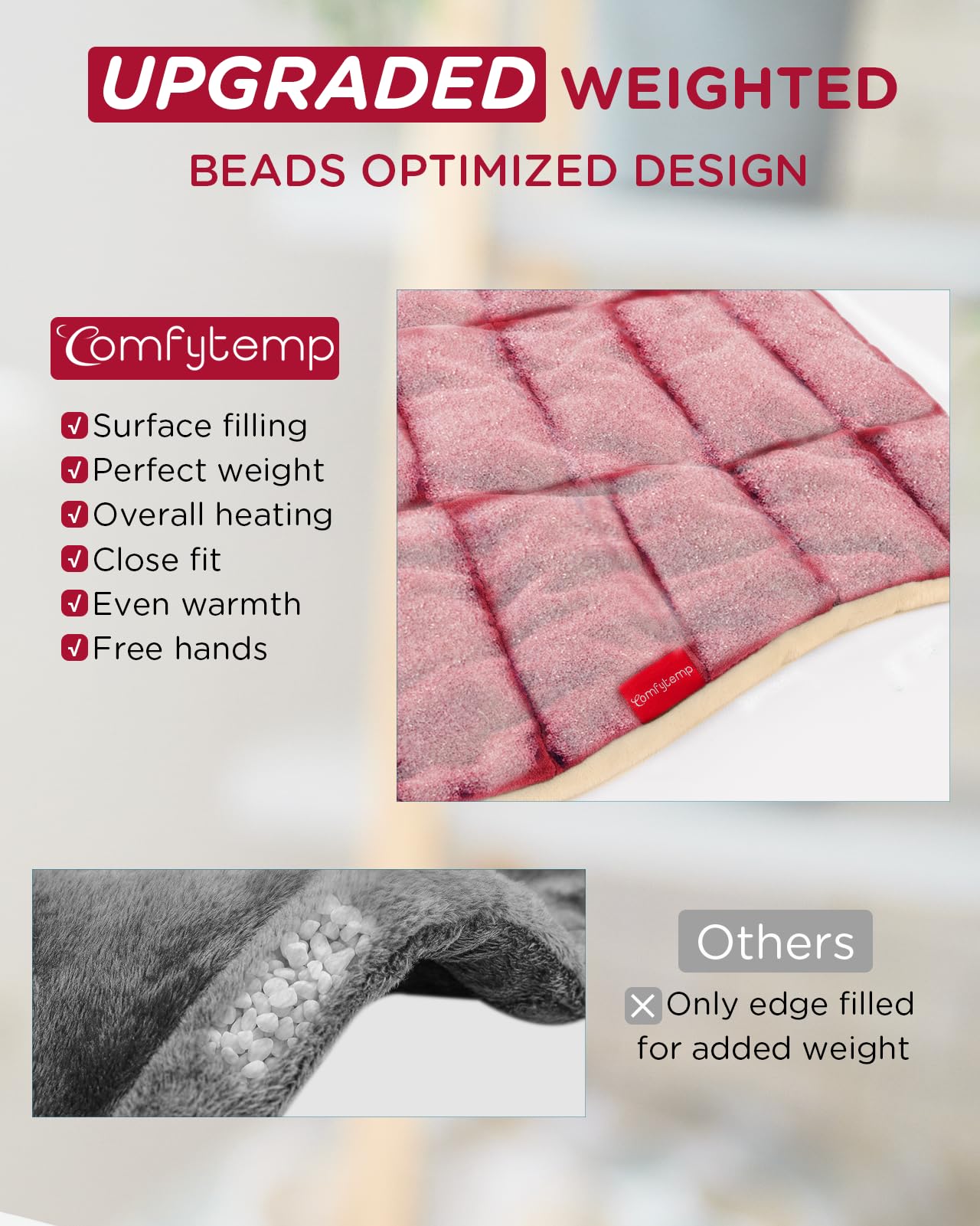 Comfytemp soft flannel fabric offers luxurious comfort during use.