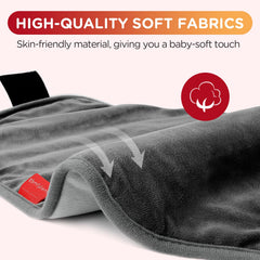 Comfytemp soft-flannel fabric delivers gentle, skin-friendly warmth.