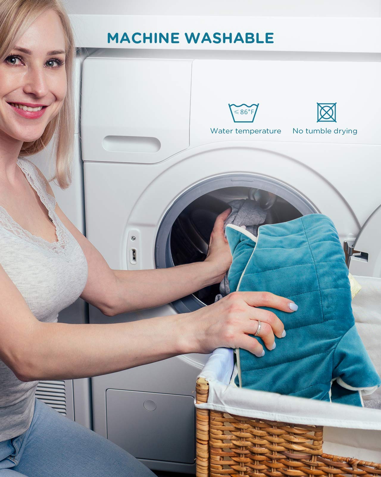 Comfytemp soft flannel cover feels luxurious and is machine-washable