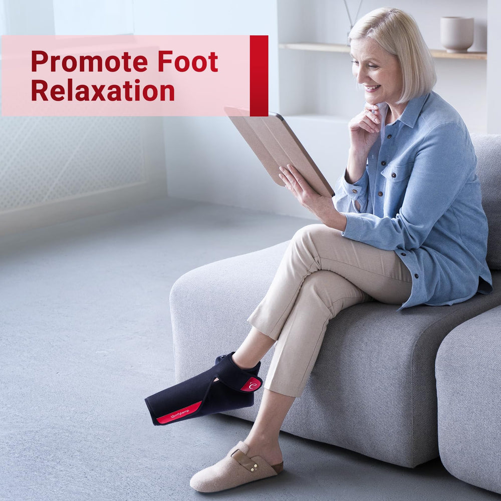 Comfytemp strap-adjusted design ensures secure, hands-free operation around the feet.