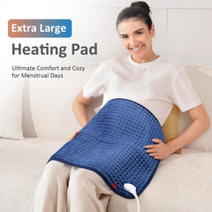 Comfytemp Ultra-Wide heating pad abdomen-warmth targets core areas for relaxation.