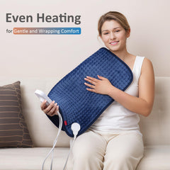 Comfytemp Ultra-Wide heating pad machine-washable with detachable cable for easy cleaning.