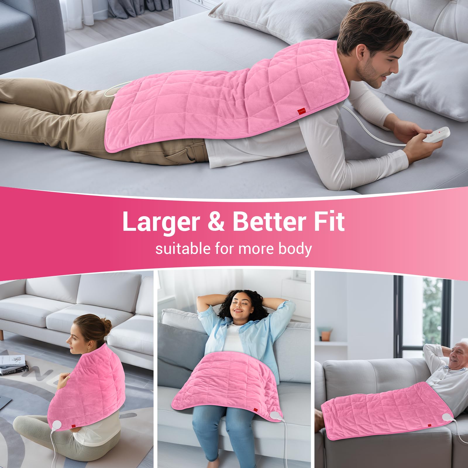 Comfytemp three heat levels provide customizable warmth and comfort