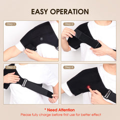 COMFYTHERA shoulder wrap ideal for travel and on-the-go relief.