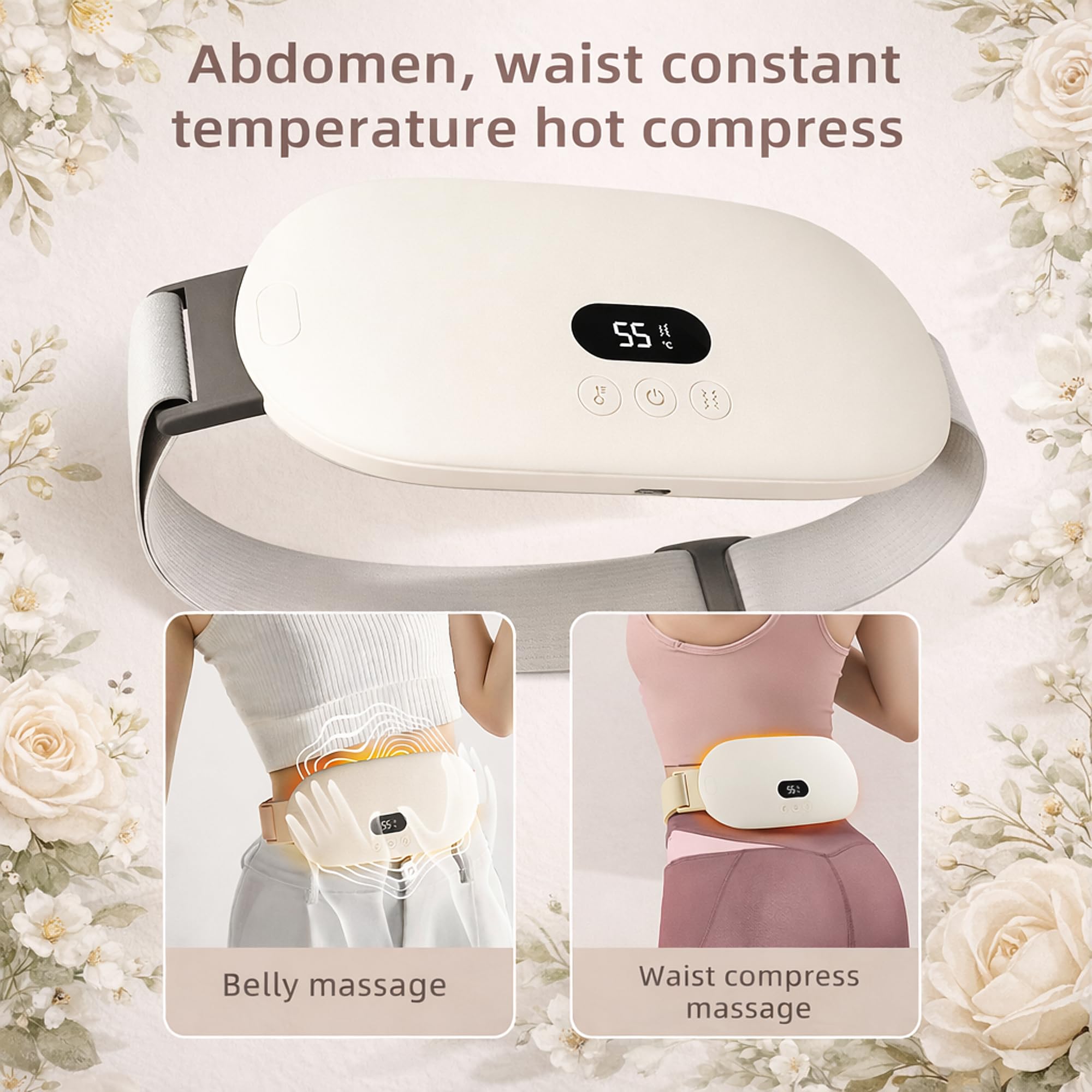 ComfyWon heating pad with vibration adds gentle massage for relaxation during cramps.