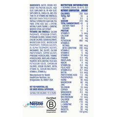 Compleat Pediatric Standard 1.4 Cal Vanilla carton back, nutrition and usage details.