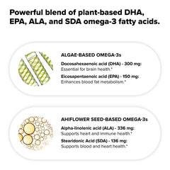 Eco-friendly compostable pouch packaging for Complement omega-3 supplement