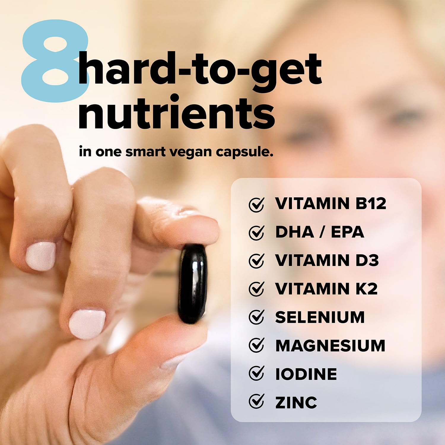 Complement Essential vegan multivitamin zinc selenium capsules support immune resilience.