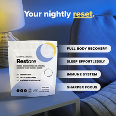 Complement Restore Golden Latte includes curcumin and black pepper for recovery support