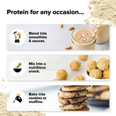 Complement Vanilla Vegan Protein Powder smoothie image demonstrating convenient plant-based post-workout option