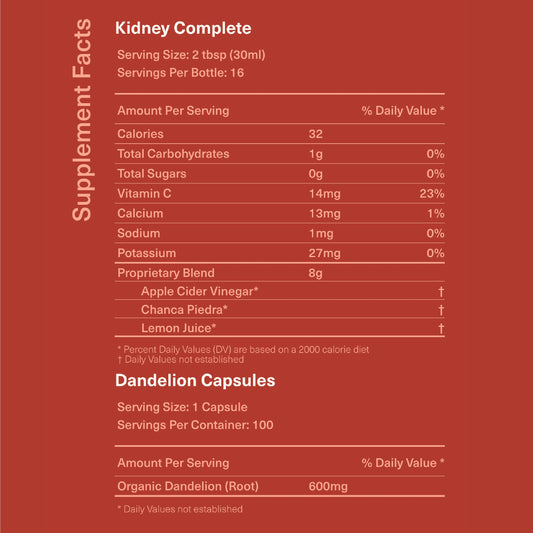 Kidney Complete Bundle bottle with organic ingredients visible for daily wellness.