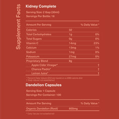 Kidney Complete Bundle bottle with organic ingredients visible for daily wellness.