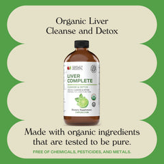 Complete Natural Liver Complete organic certifications seal USDA Organic and OU Kosher