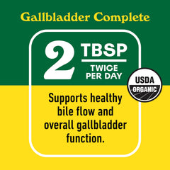 Complete Natural Products Gallbladder Cleanse organic certifications emphasize USDA organic and kosher status.