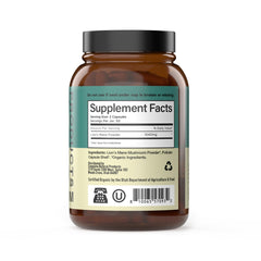 Complete Natural Products Lion's Mane capsules packaging, USA-made quality for premium mushroom supplementation.