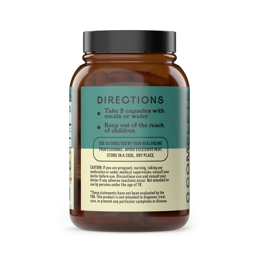 Complete Natural Products Lion's Mane capsules pills view highlighting plant-based delivery for clean nutrition.