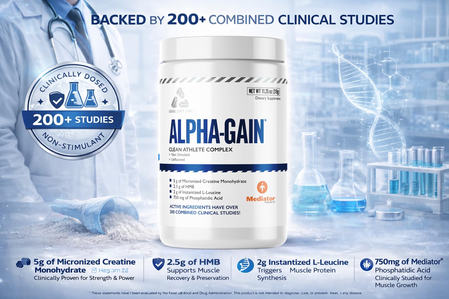 Complete Nutrition Alpha Gain bottle cap view for on-the-go fueling