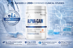 Complete Nutrition Alpha Gain bottle cap view for on-the-go fueling
