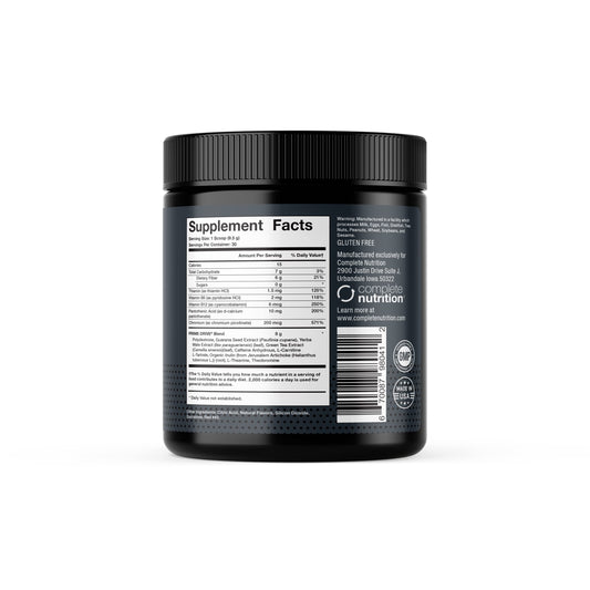 Prime Drive Tropical Passion powder quickly mixes in a glass for a refreshing energy lift.