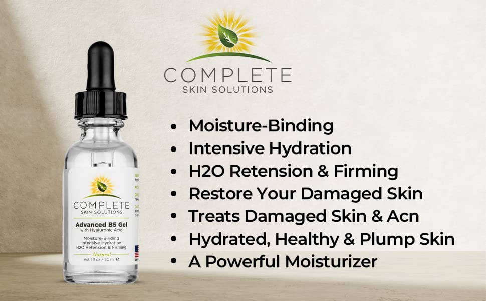 Complete Skin Solutions B5 Gel absorption shown as it sinks in