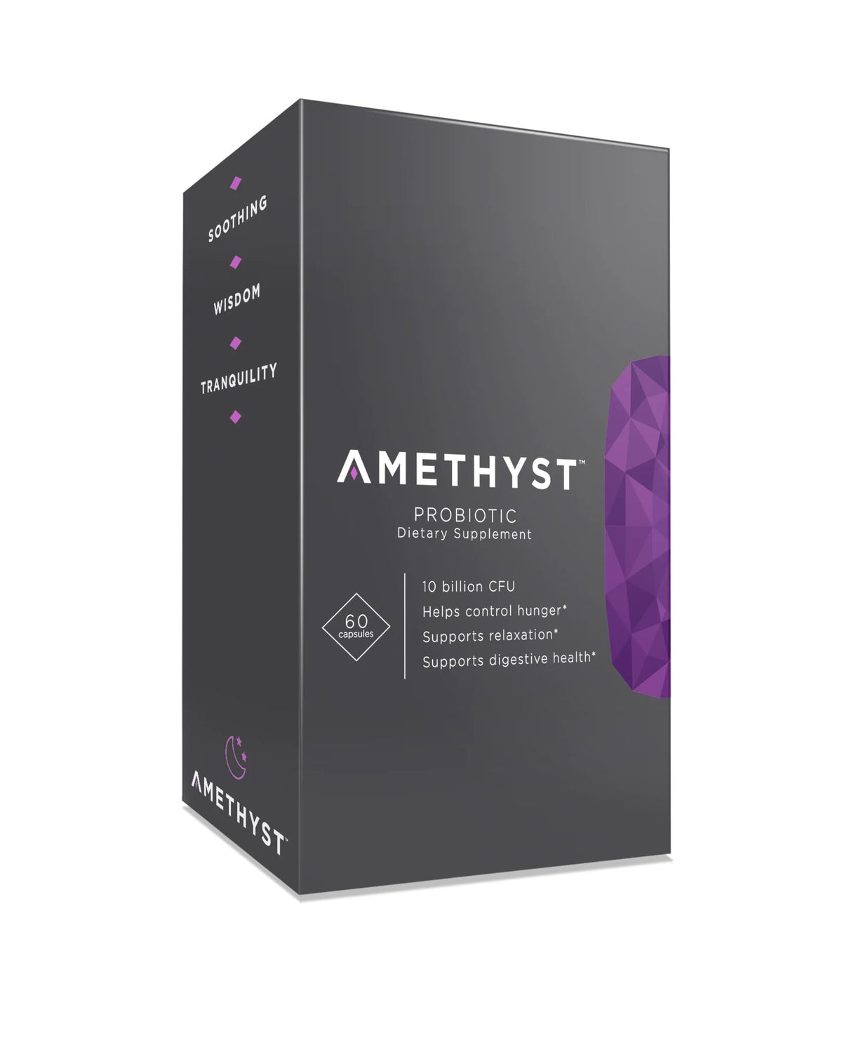 Complete Nutrition Amethyst Probiotic bottle front promotes daily gut balance.