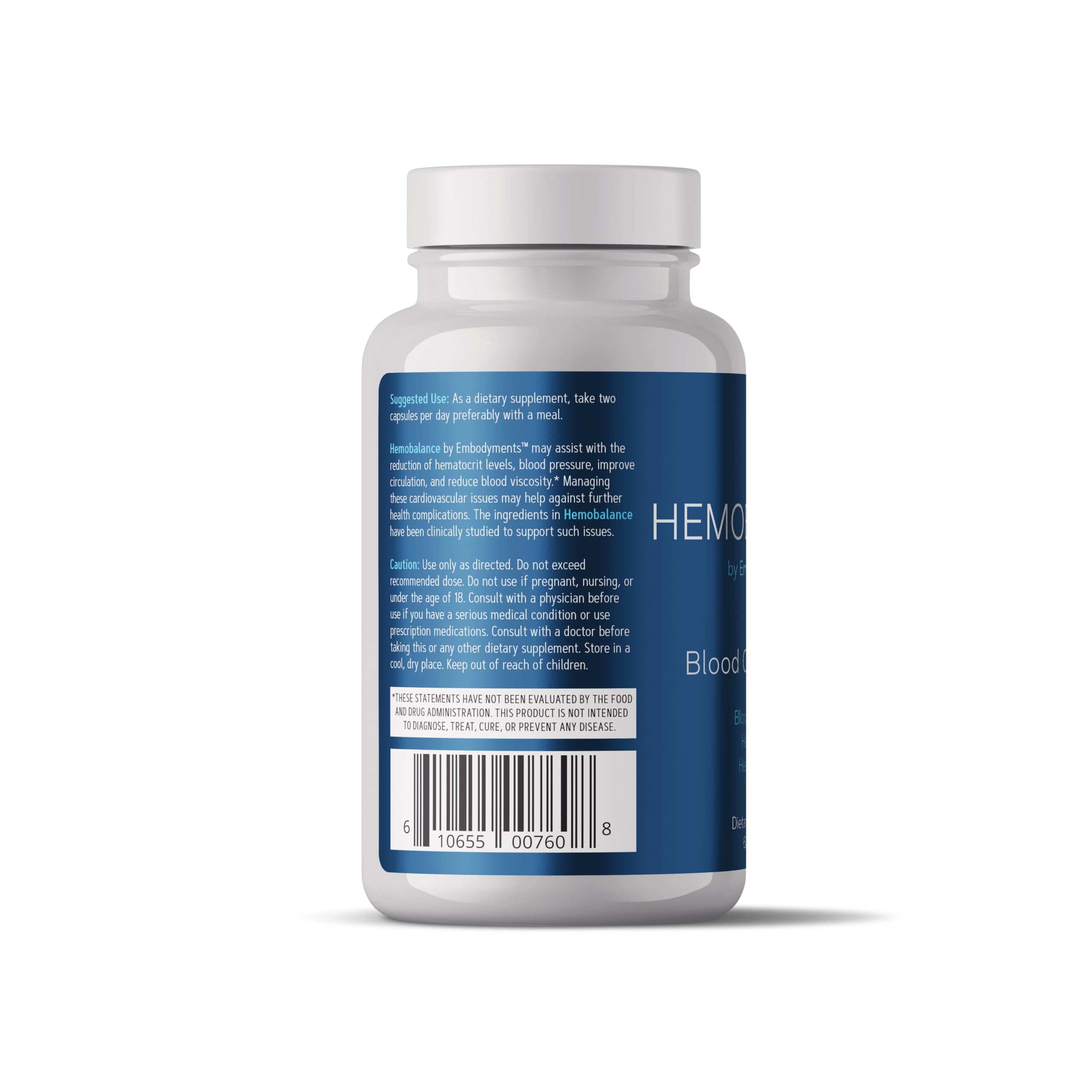 Complete Nutrition HemoBalance capsules close-up for convenient daily supplementation.