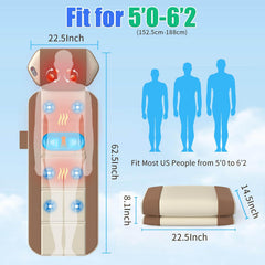 Comrelax 5-in-1 Massaging Mat soft cotton cover for durable comfort