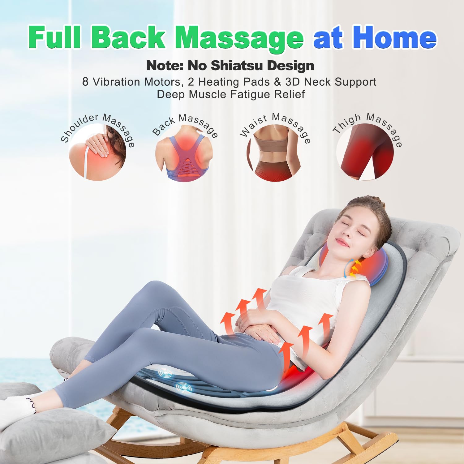 comrelax back massager plush cover for comfortable, skin-friendly sessions