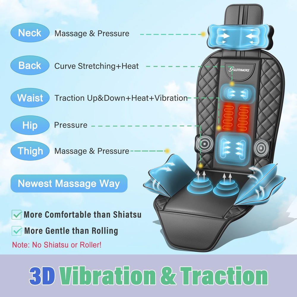 comrelax lumbar traction feature eases seated muscle tension