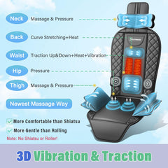 comrelax lumbar traction feature eases seated muscle tension
