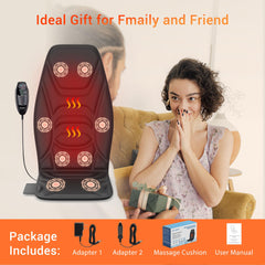 Comrelax portable massage chair pad on desk setup for office or home use.