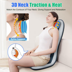 comrelax seat cushion with adjustable heat for warm, relaxing back sessions