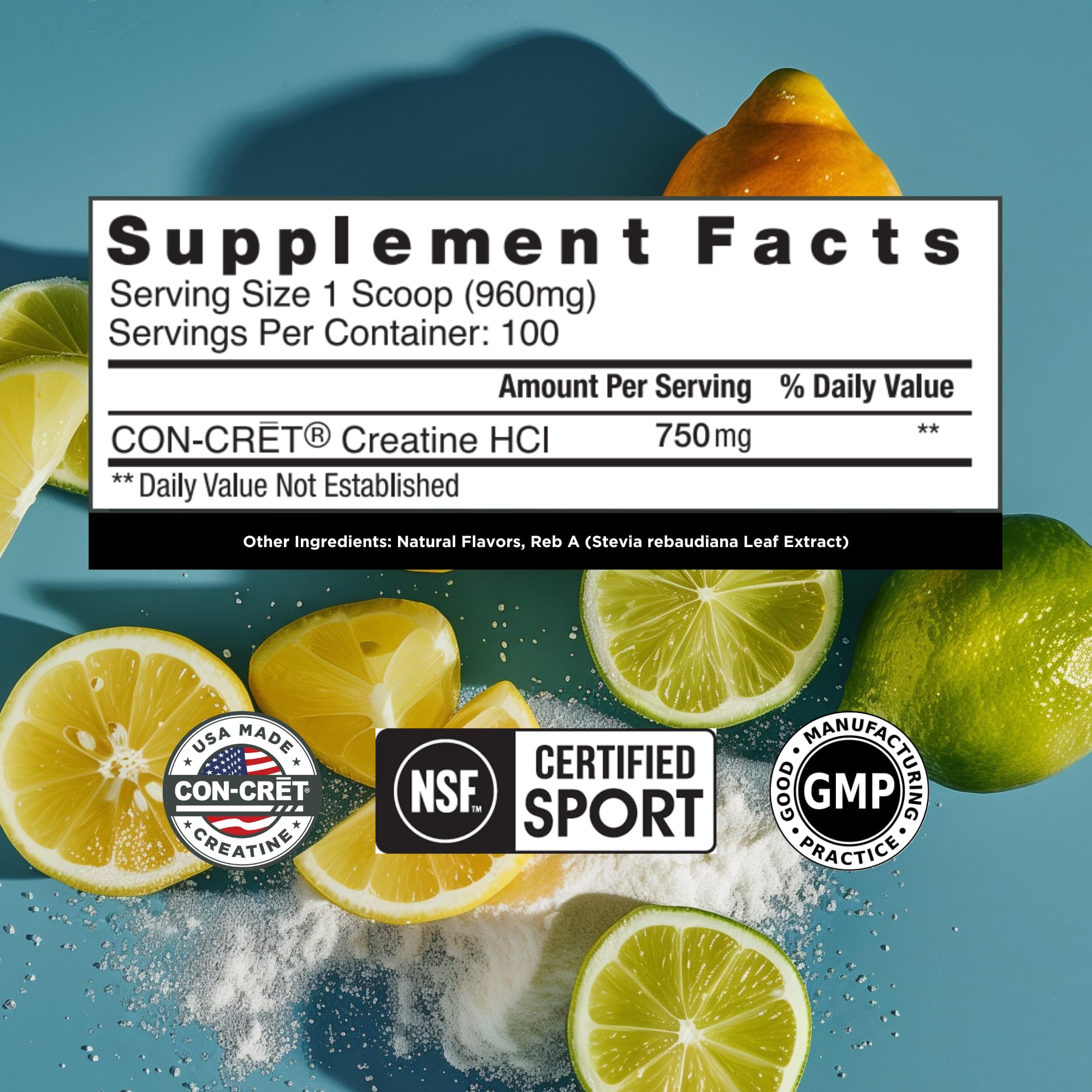 CON-CRET Creatine HCl mixing into a shaker ensures quick solubility and smooth texture.